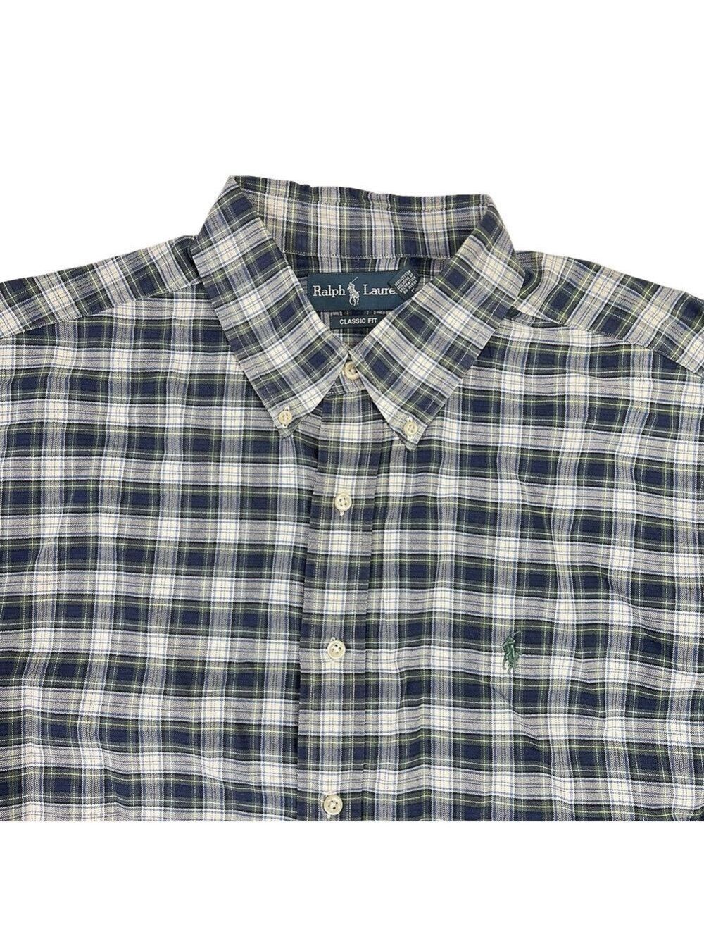 Polo Ralph Lauren Shirt Mens XL Classic Fit Button Down Long Sleeve Plaid Pony